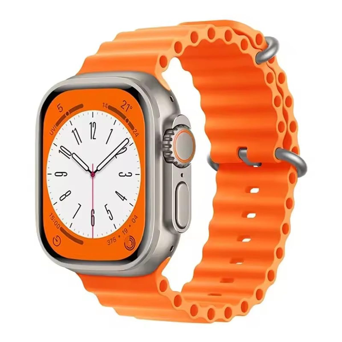 GENERICO - CORREA SILICONA OCEAN PARA WATCH 38-40-41-42 mm serie 10 NARANJA