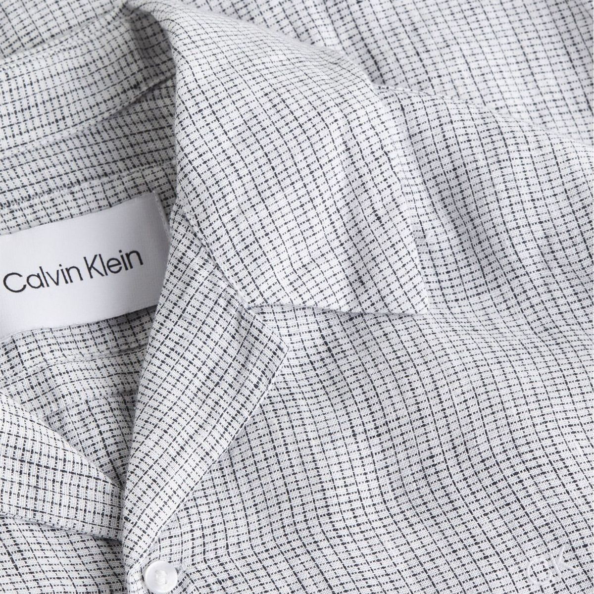 CALVIN KLEIN - CAMISA MODERN LINEN CHECK SHIRT CK