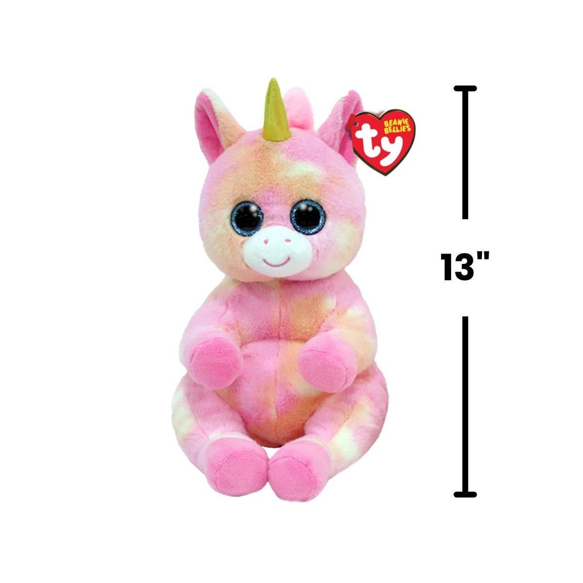 TY - PELUCHE TY BEANIE BELLIES SKYLAR UNICORNIO ROSA MEDIANO 43210