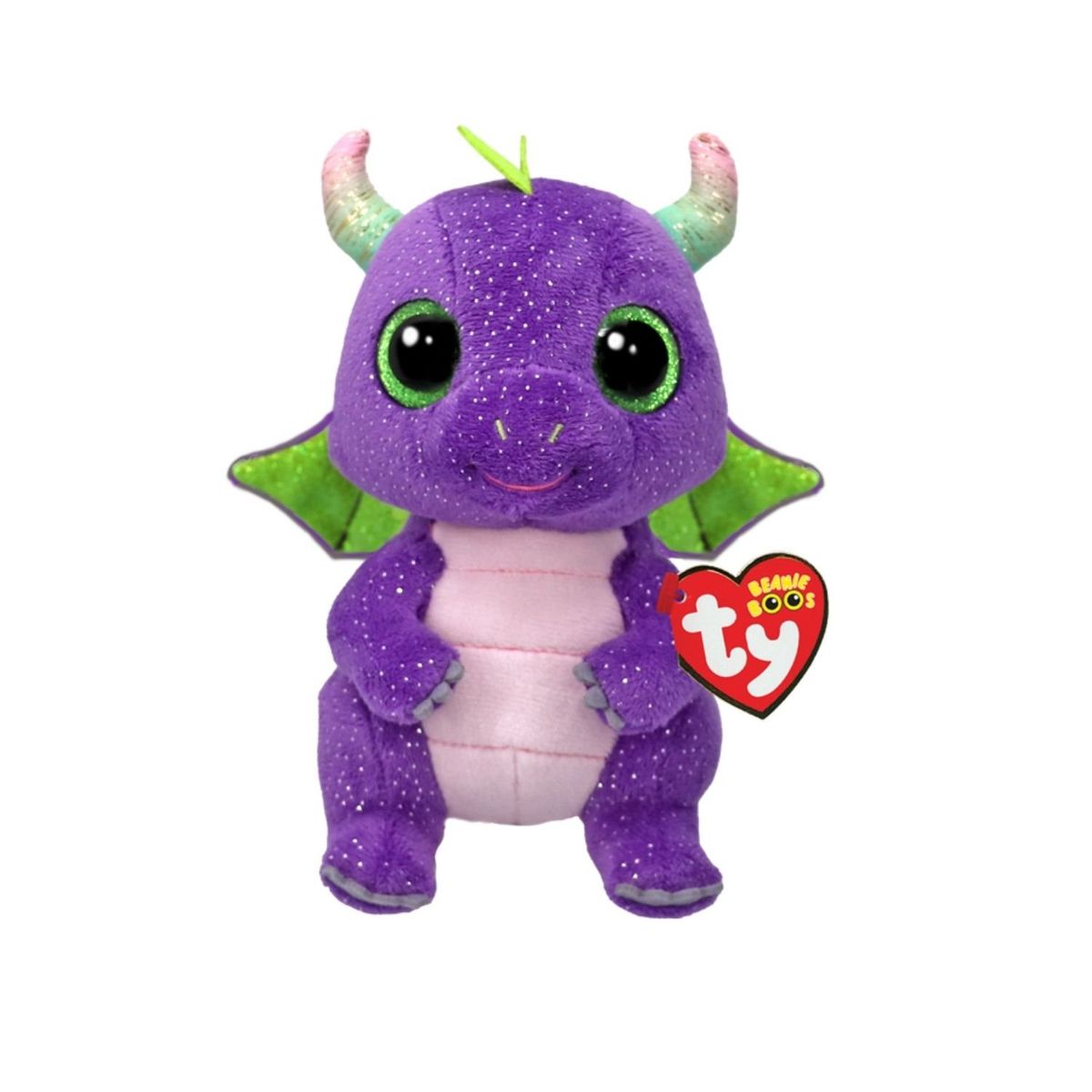 TY - PELUCHE TY BEANIE BOOS DAPHNE DINOSAURIO VIOLETA REGULAR 37362