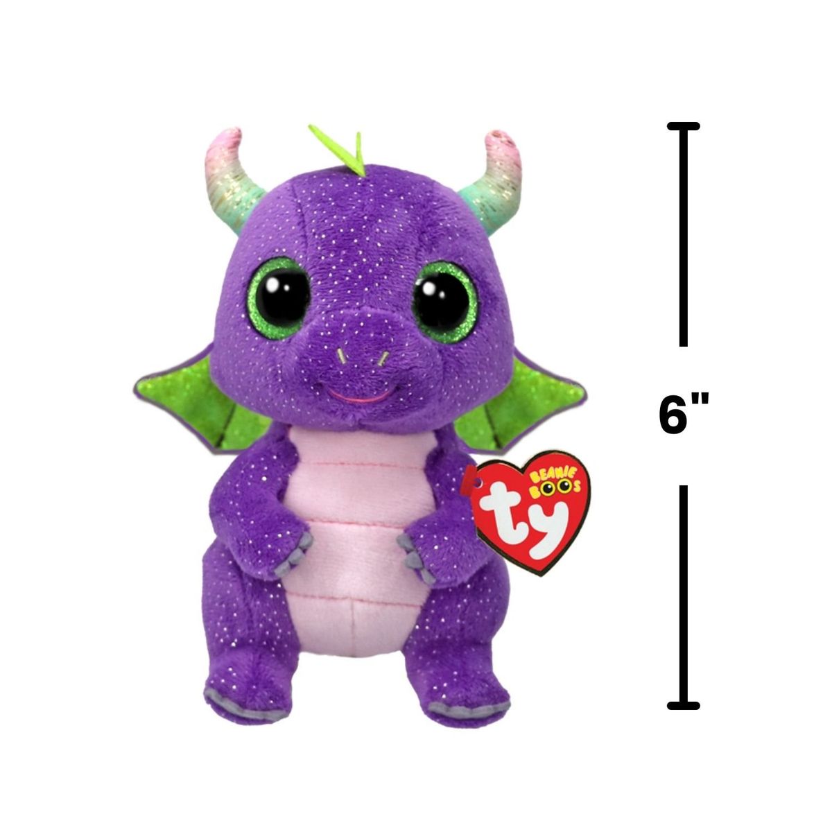 TY - PELUCHE TY BEANIE BOOS DAPHNE DINOSAURIO VIOLETA REGULAR 37362