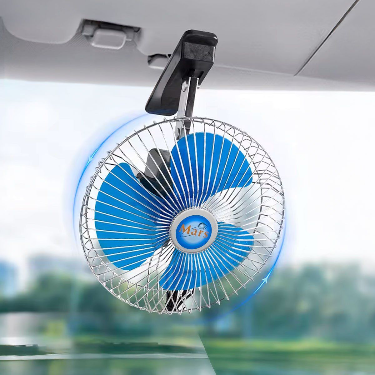 GENERICO - Ventilador Giratorio para Auto Camioneta Conexion 12V