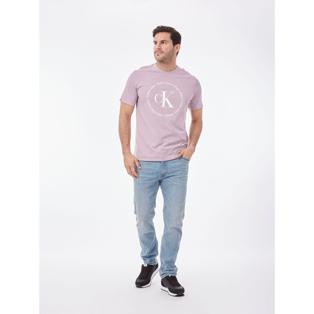 CALVIN KLEIN - CAMISETA SS MONOGRAM CIRCLE LOGO CREW