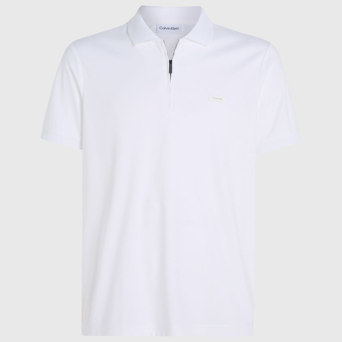 CALVIN KLEIN - POLO SMOOTH COTTON WELT ZIP POLO CK