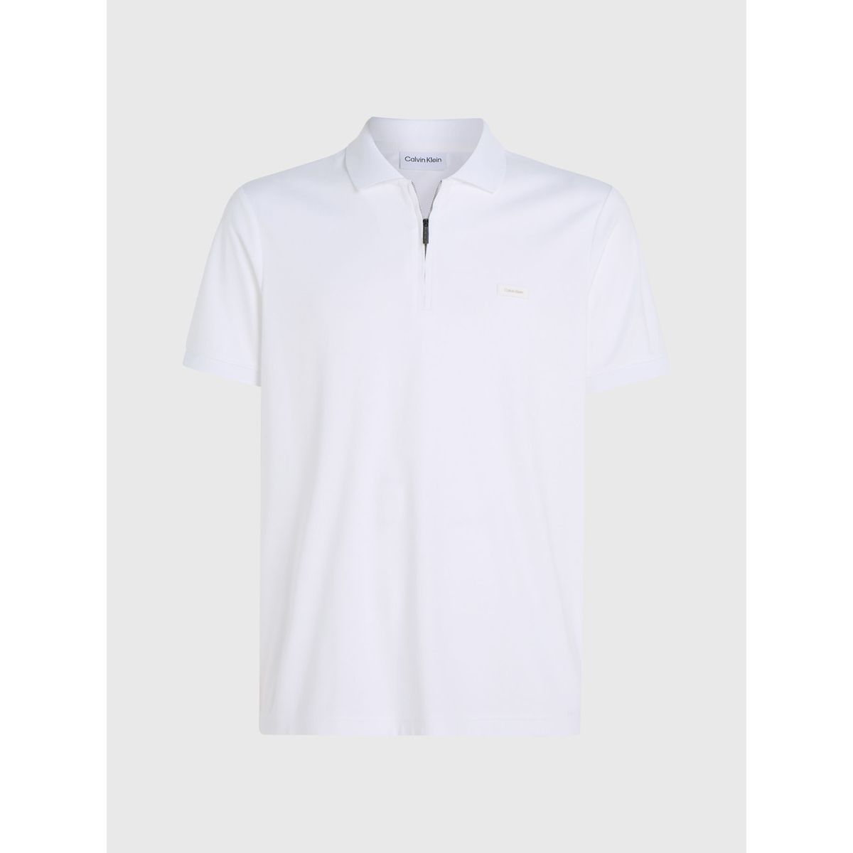 CALVIN KLEIN - POLO SMOOTH COTTON WELT ZIP POLO CK