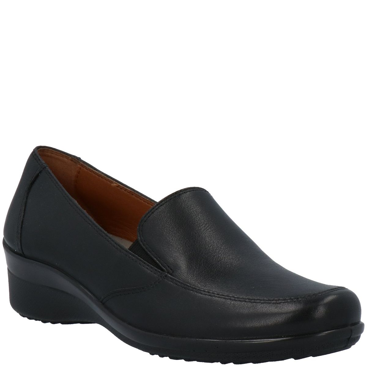 HUSH PUPPIES - Zapato Slip Mujer Hush Puppies Negro  Cuero y Suela Flexible