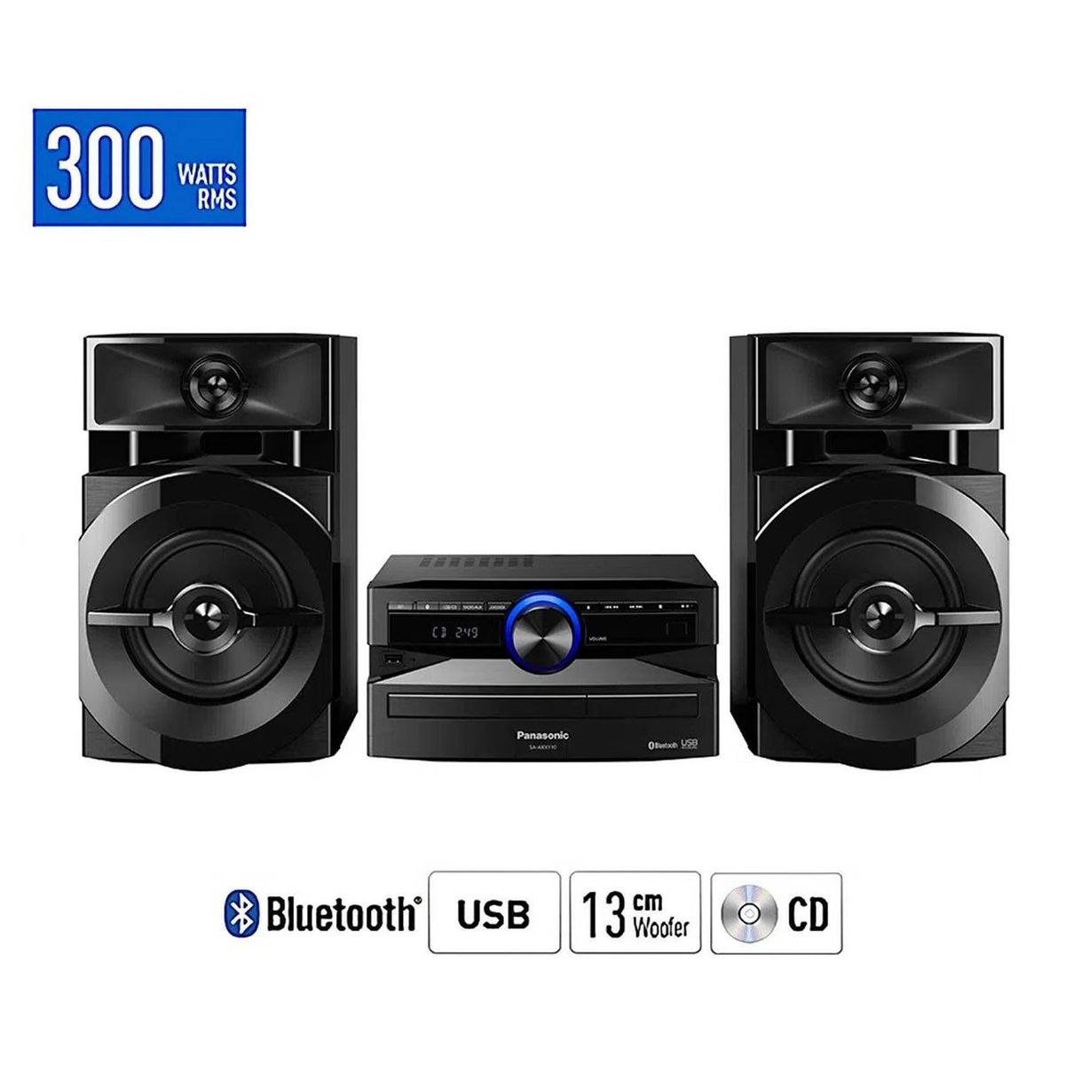 PANASONIC - Minicomponente Panasonic SC-AKX110 Bluetooh 300 Watts