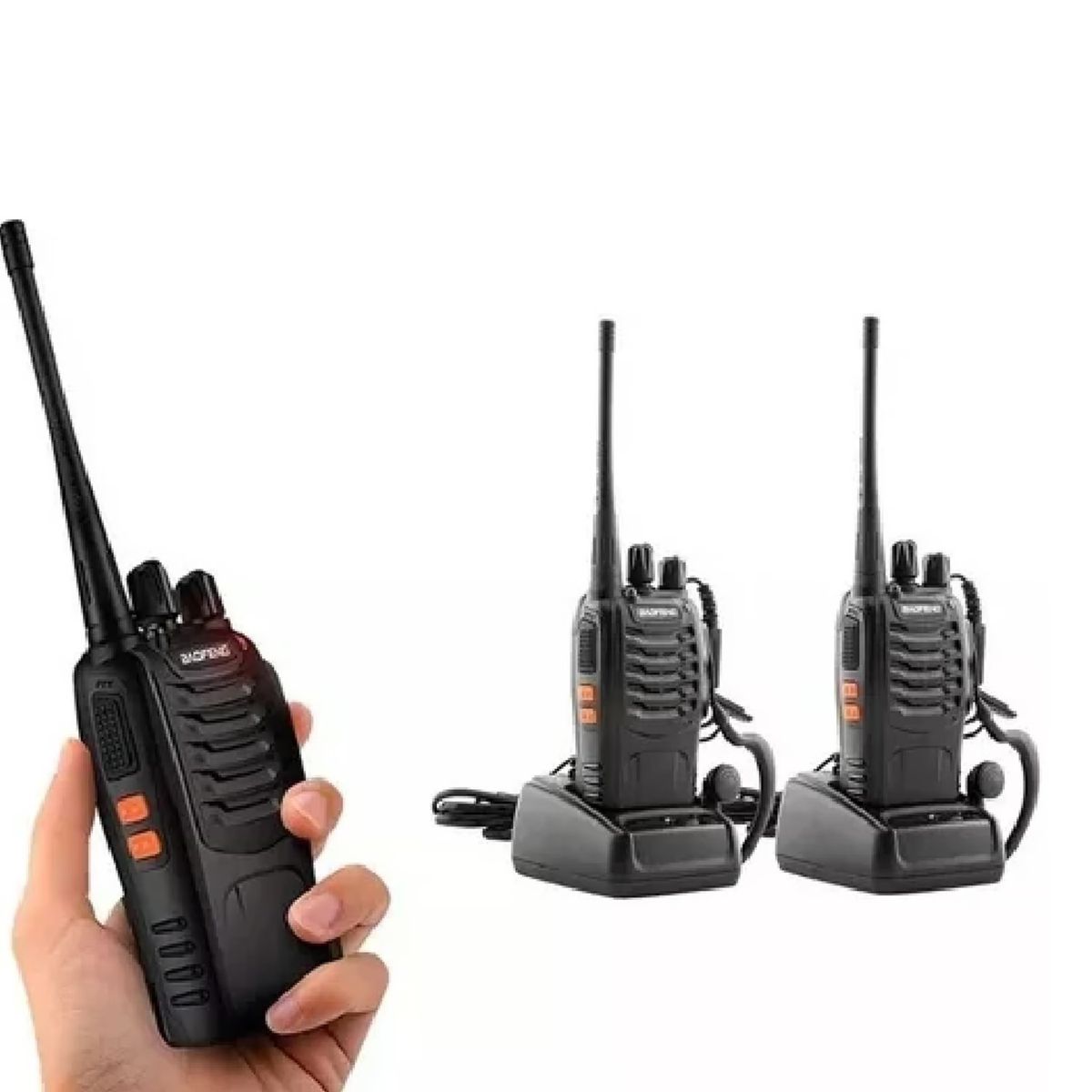 Walkie Talkie 01 Par Radio Transmisor Receptor 3KM 5w seisa ST-B888S, marca SEISA - Foto 2