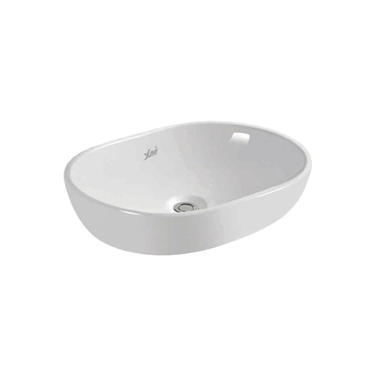XM - Bowl Lavabo Ovalin de Loza  Ovalado Blanco