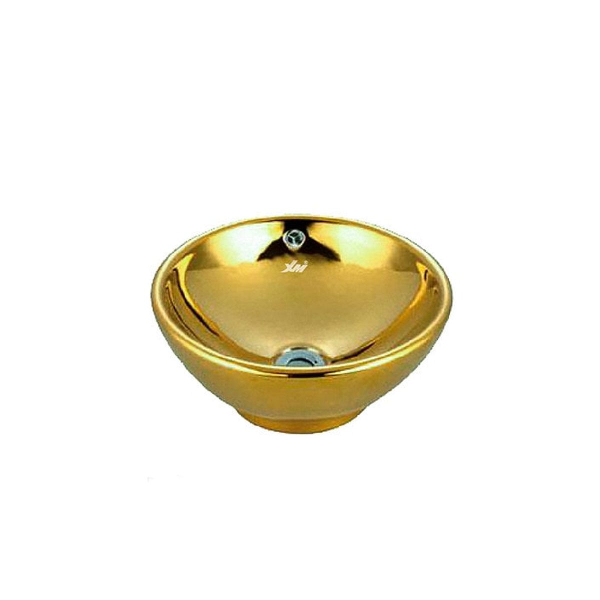 XM - Ovalín Loza Vitrificada Dorado Brillante