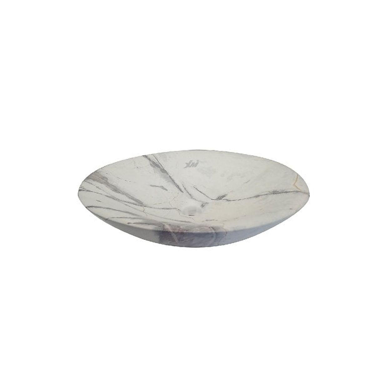 XM - Ovalín de Loza Vitrificada Blanco Gris