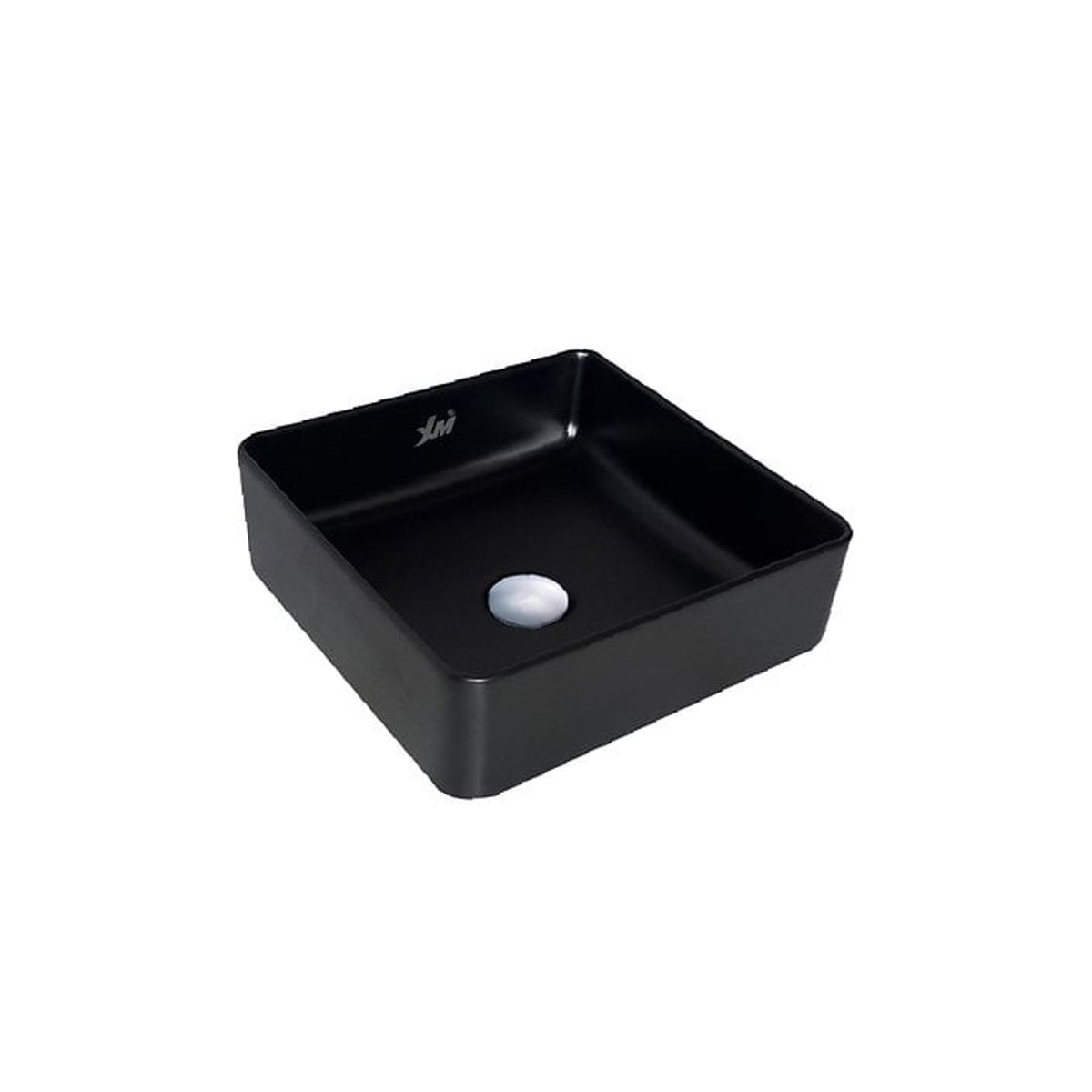 XM - Ovalín de Loza Vitrificada Cuadrado Negro