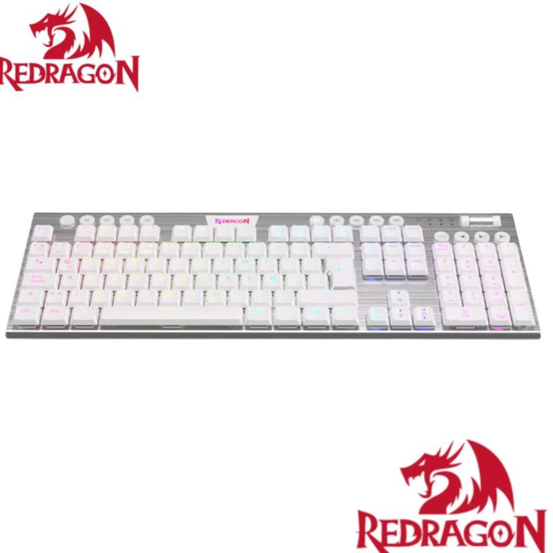 REDRAGON - Teclado Mecánico Redragon HORUS FS K619W-RGB-SP WHITE Cableado