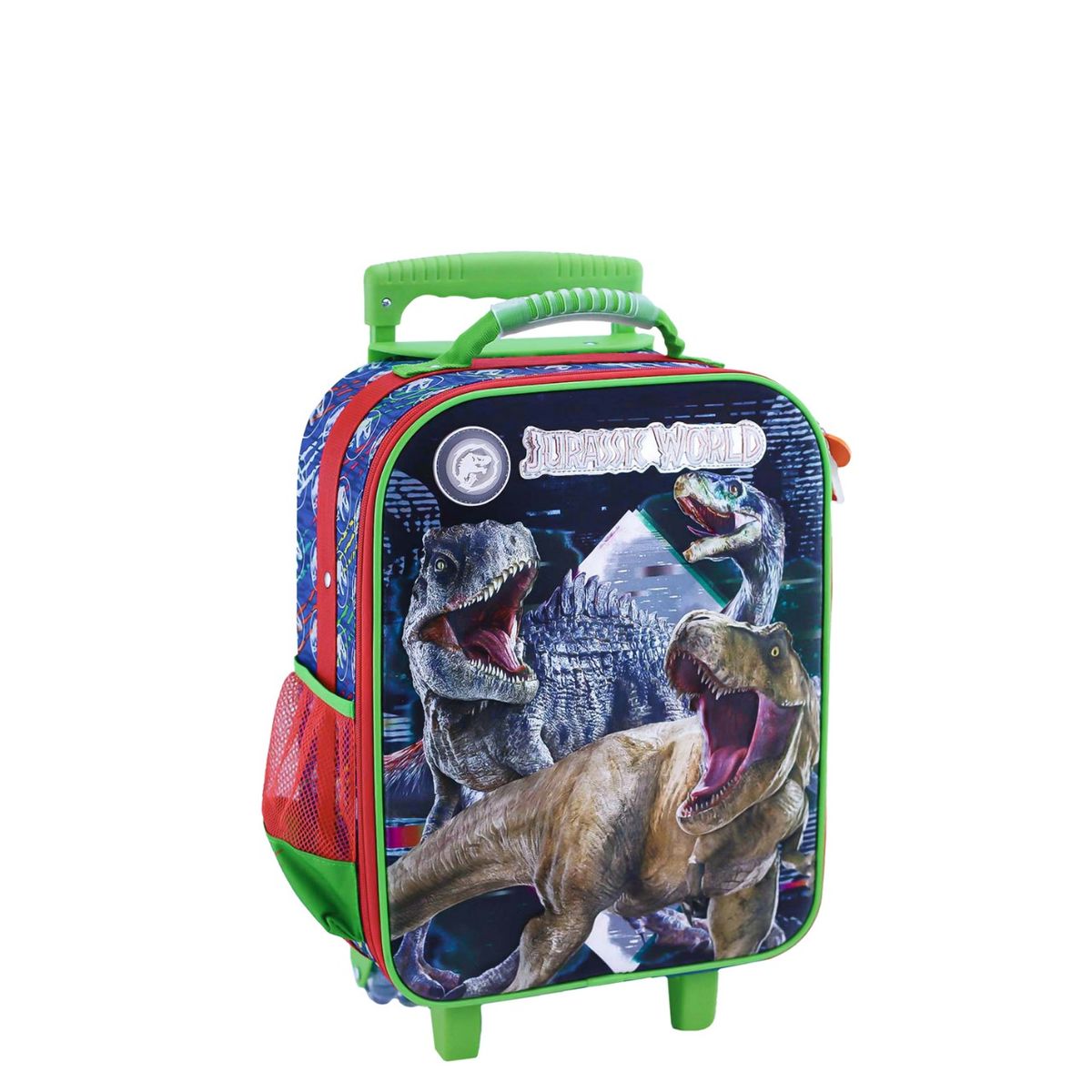 SCOOL - SET MOCHILA DINOSAURIOS JURASSIC PARK OFICIO PREMIUM MALETA RUEDAS