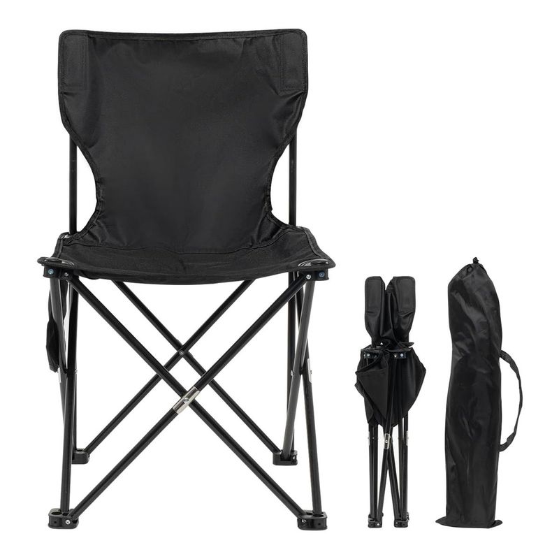 GENERICO - Silla Plegable De Camping Playa Piscina Terraza Negro