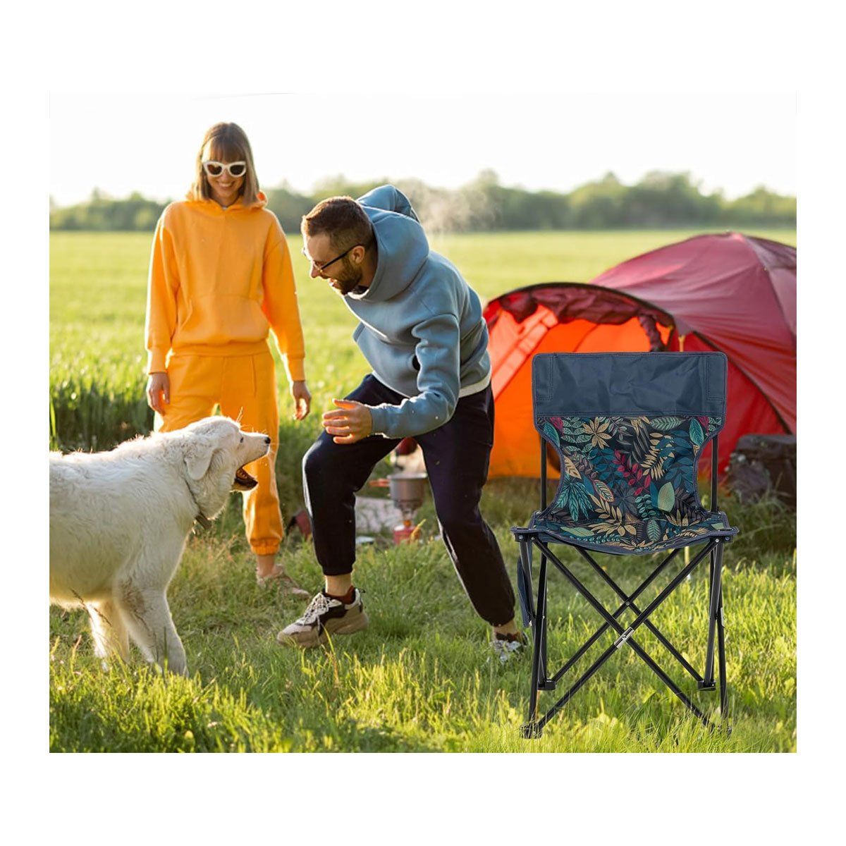 GENERICO - Silla Plegable De Camping Playa Piscina Terraza Azul