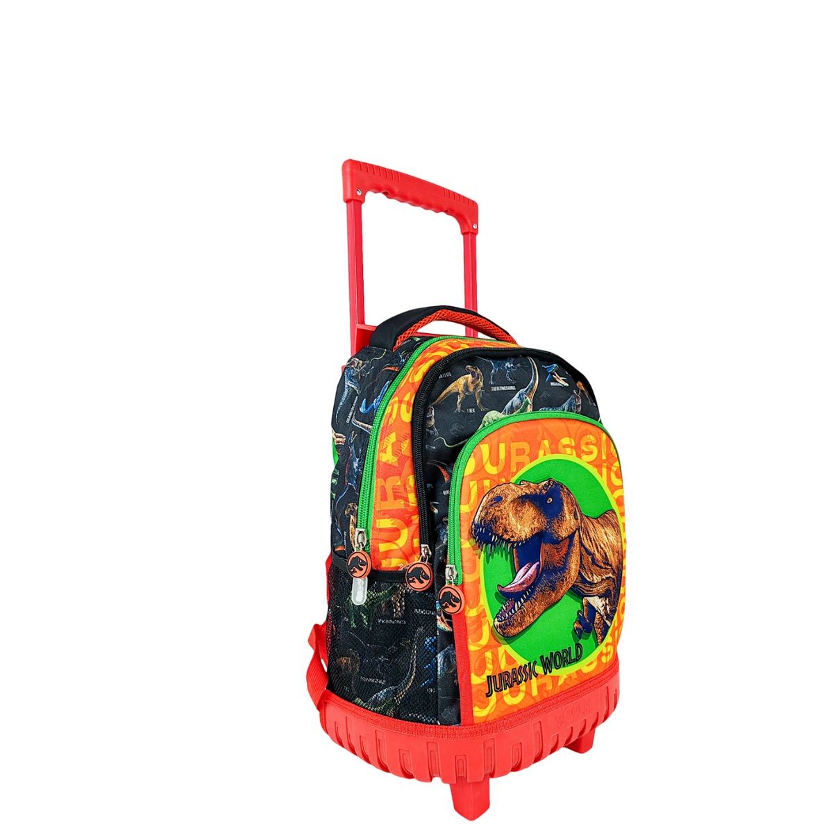 SCOOL - SET MOCHILA JURASSSIC PARK DINOSAURIOS OFICIO MOCHIRUEDAS PREMIUM