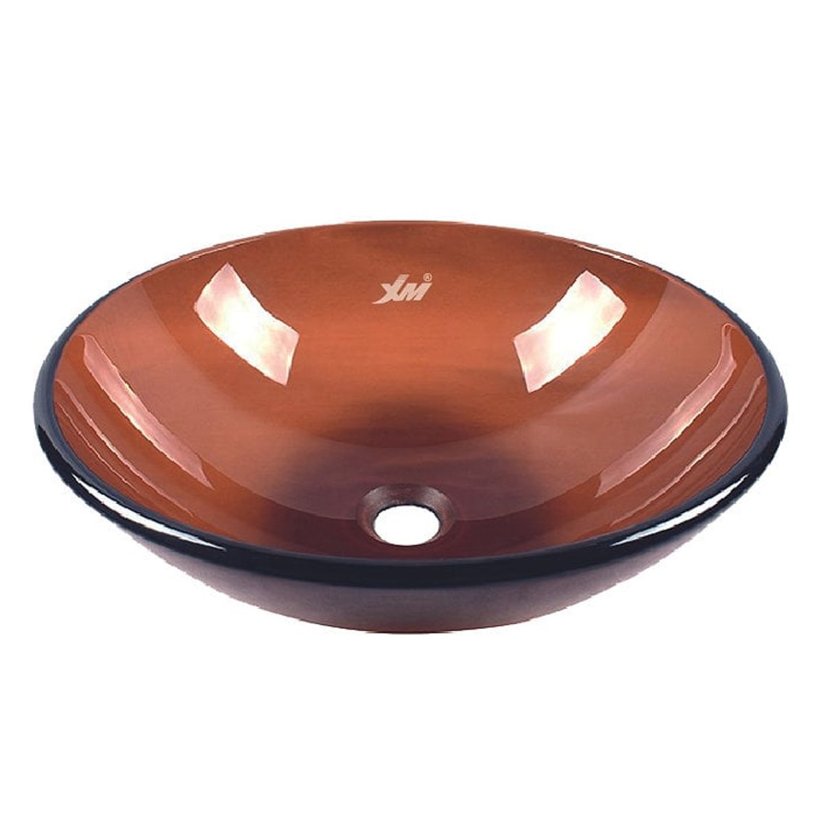 XM - Ovalín Ovalado de Vidrio Templado  Marrón