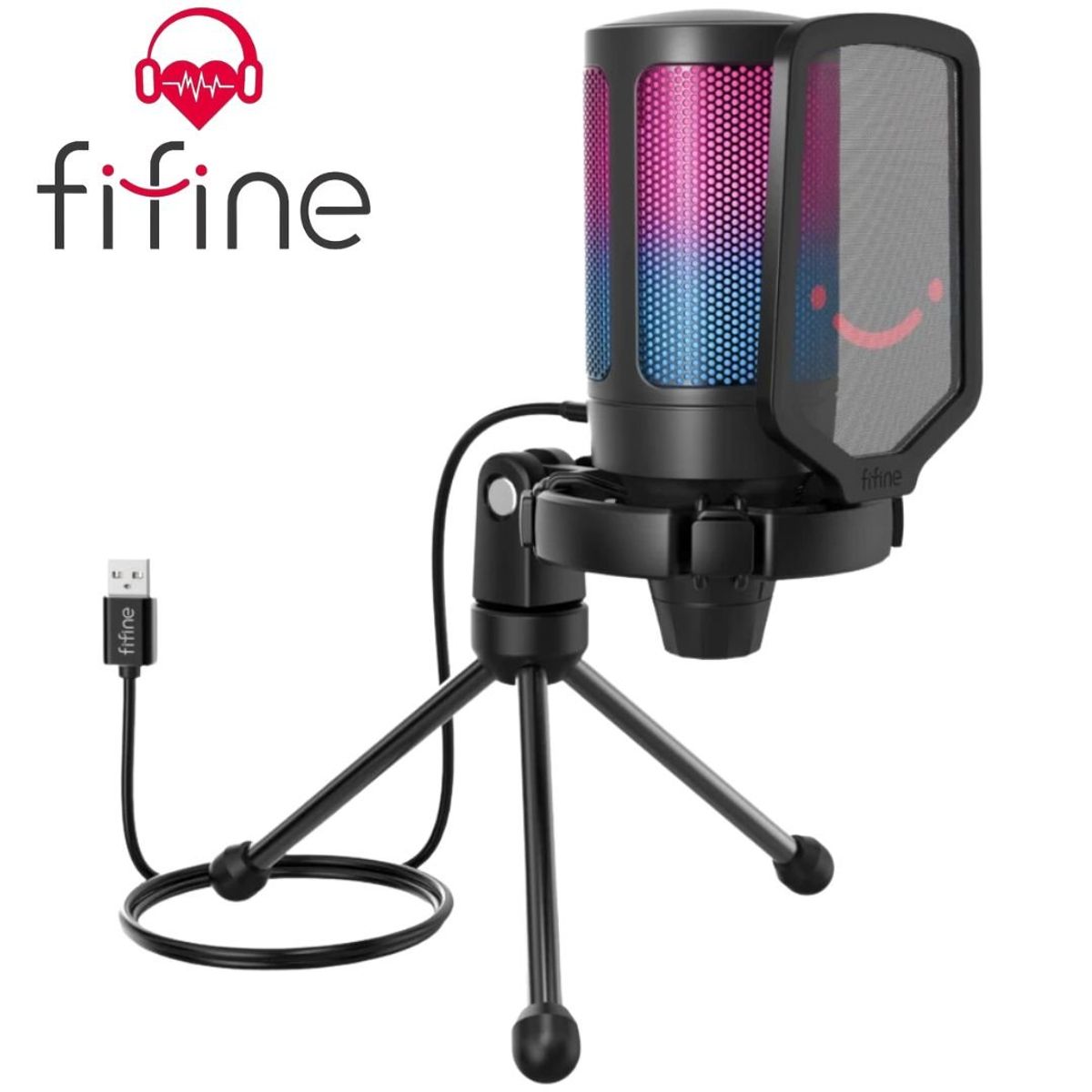 FIFINE - Micrófono Fifine A6V BLACK