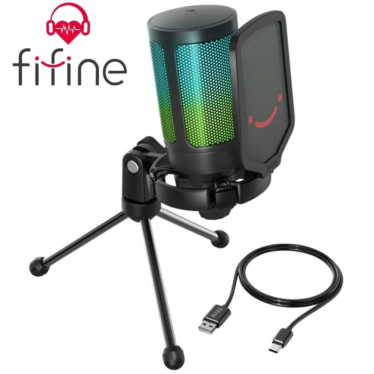 FIFINE - Micrófono Fifine A6V BLACK