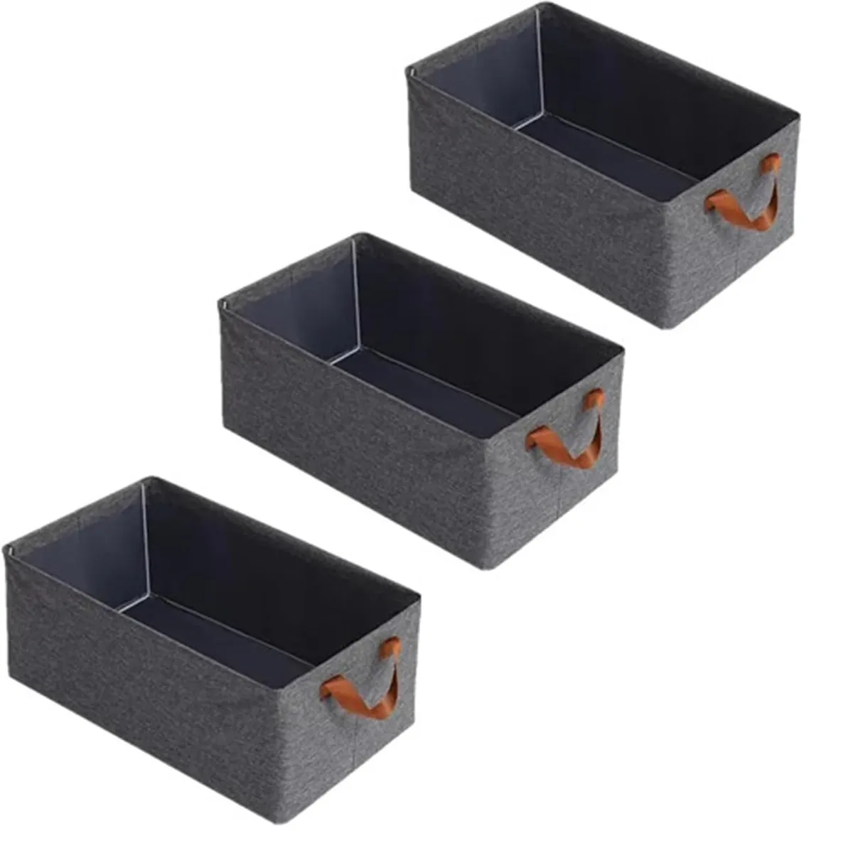 GENERICO - Pack 3 Cestas Organizadora Almacenamiento de Ropa de Gran Capacidad