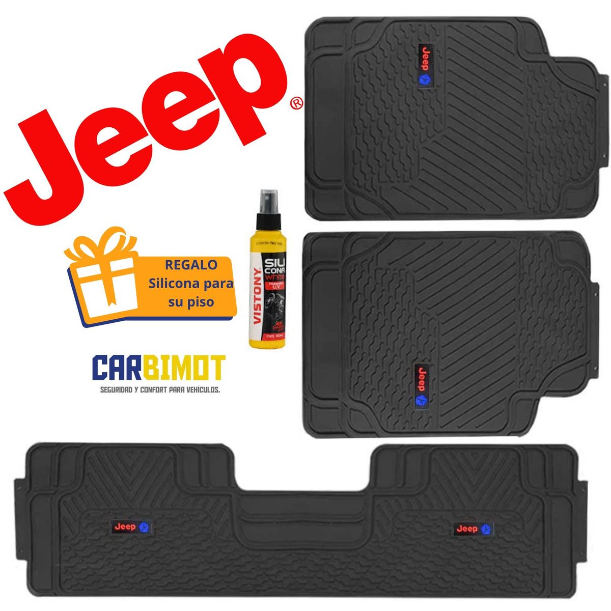 GENERICO - PISO PROTECTOR ALFOMBRA TAPIZ PARA VEHICULOS JEEP