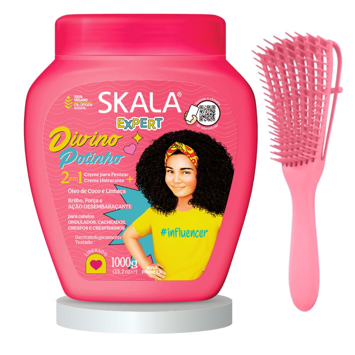 SKALA - Crema de Peinar para Niñas Crespas - Divino Potinho