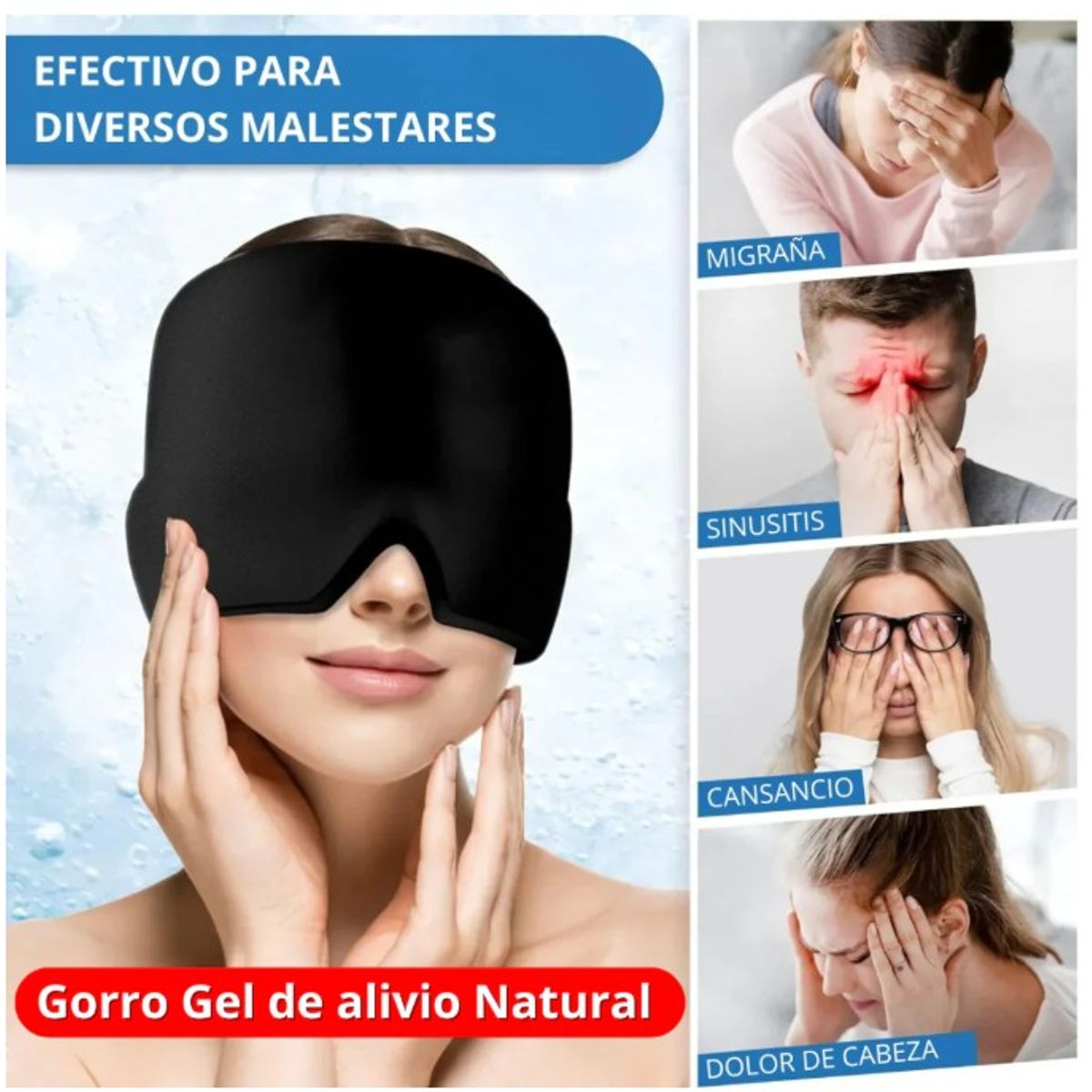 GENERICO - GORRO ANTIESTRES ANTIMIGRAÑA FRIO CALOR - LILA