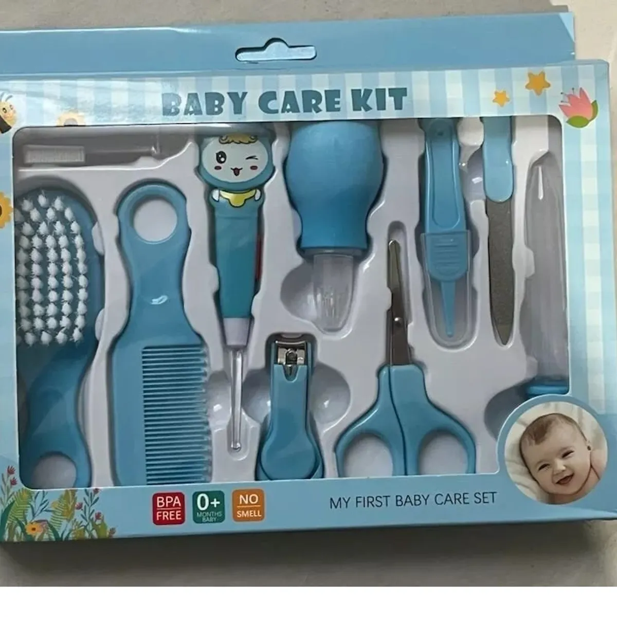 GENERICO - Kit de Cuidado para Bebes de 10 Piezas Celeste