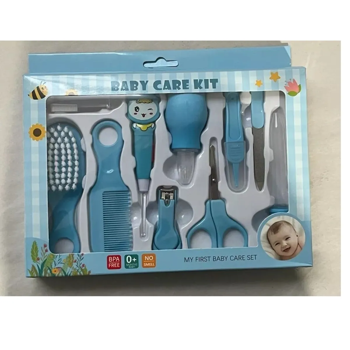 GENERICO - Kit de Cuidado para Bebes de 10 Piezas Celeste