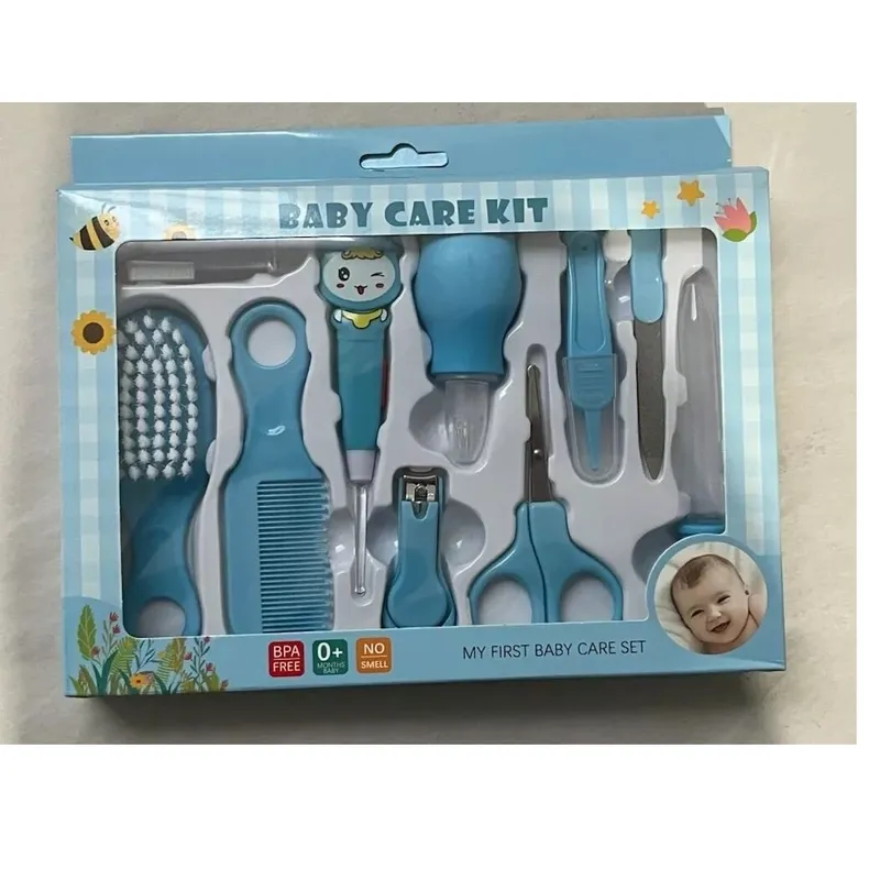 GENERICO - Kit de Cuidado para Bebes de 10 Piezas Celeste