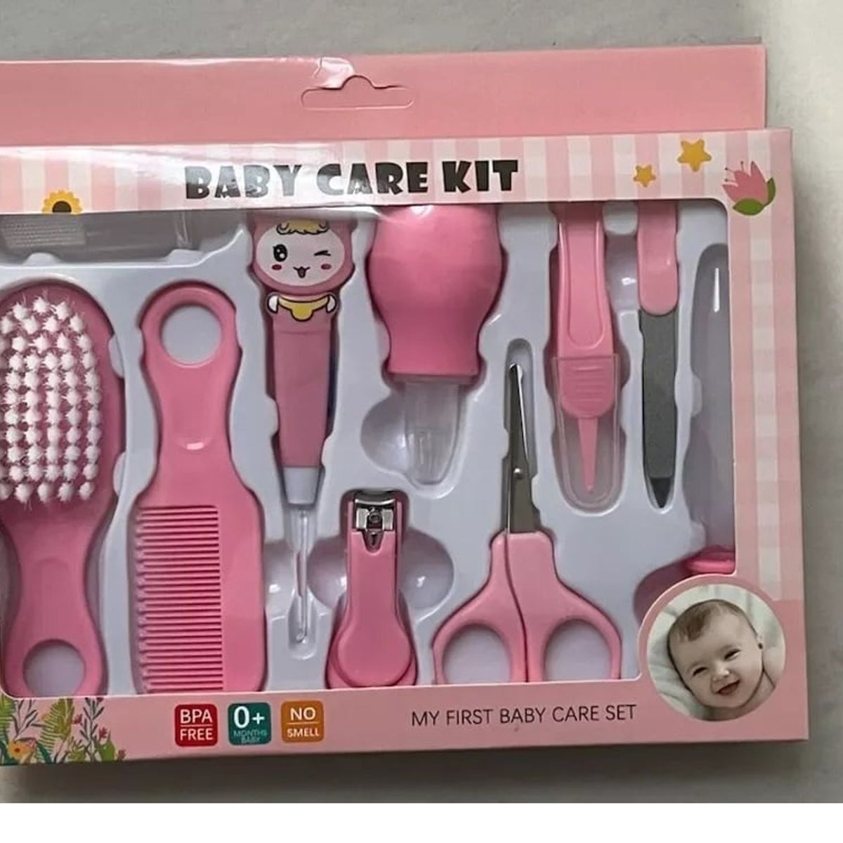 GENERICO - Kit de Cuidado para Bebes de 10 Piezas Rosado