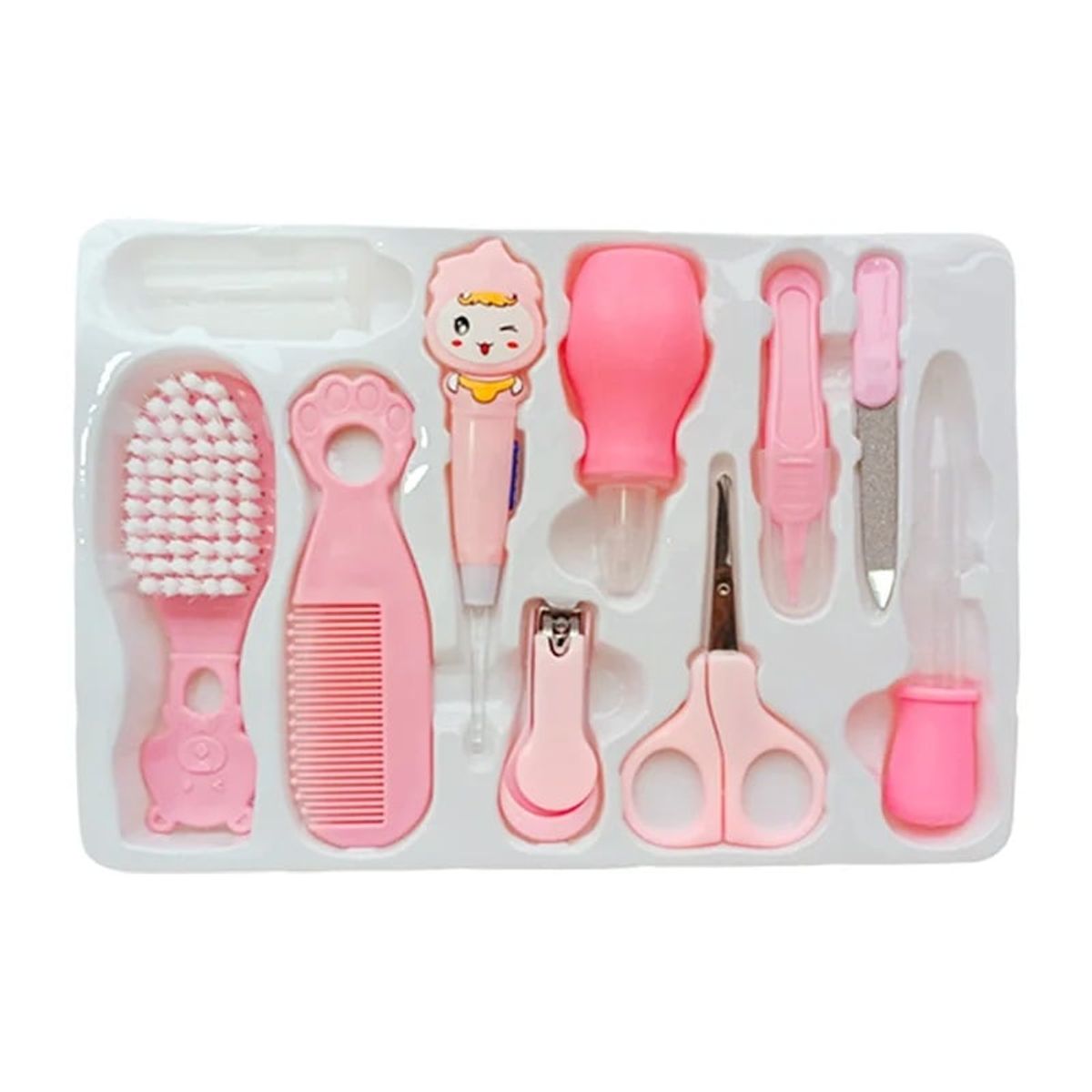 GENERICO - Kit de Cuidado para Bebes de 10 Piezas Rosado