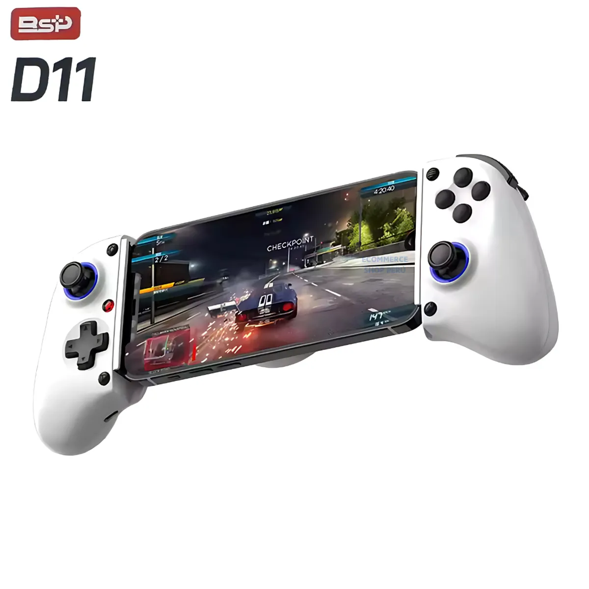 GENERICO - Gamepad BSP D11 Mando Celular Android iOs Multiplataforma Blanco