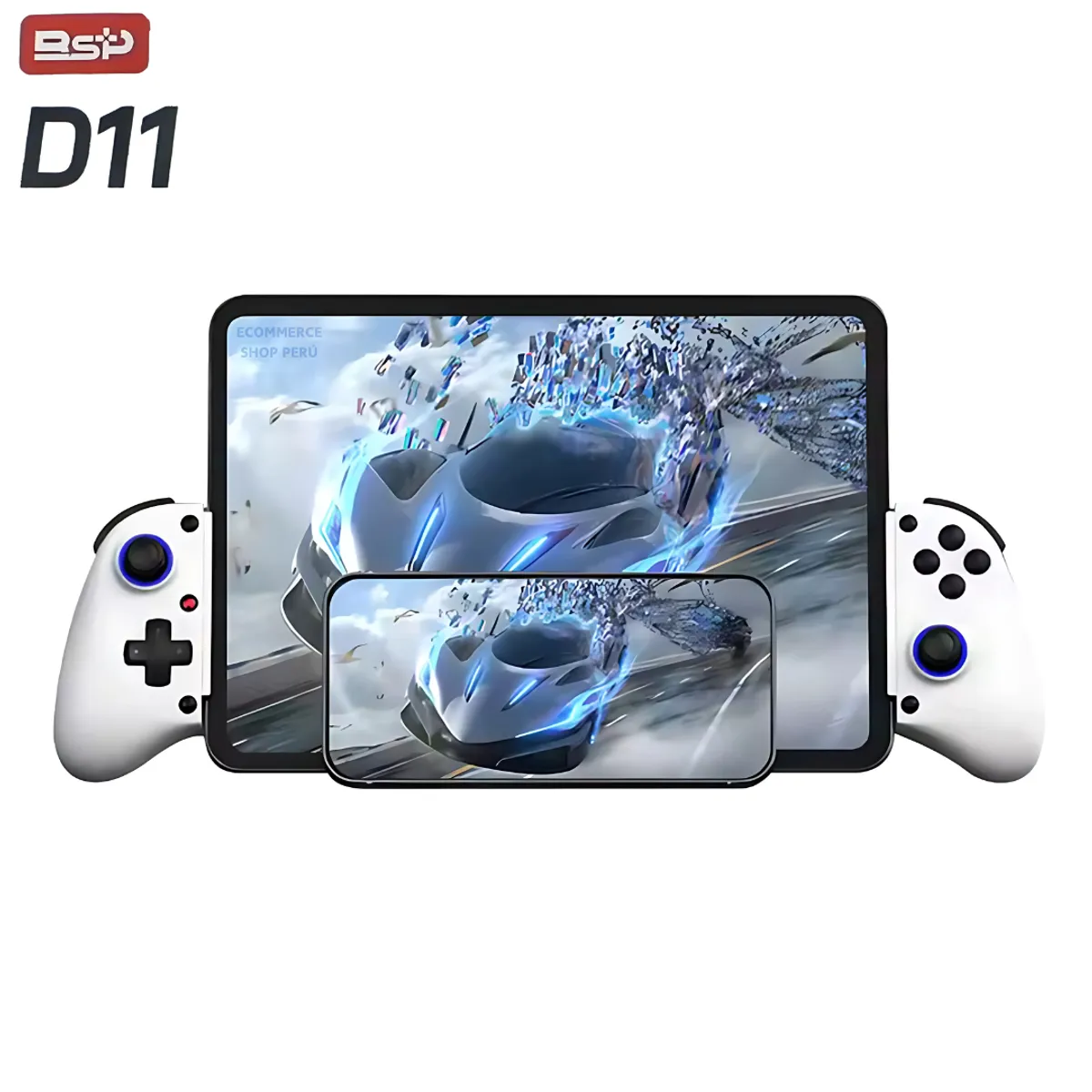 GENERICO - Gamepad BSP D11 Mando Celular Android iOs Multiplataforma Blanco