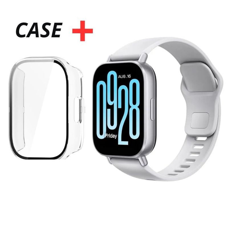 XIAOMI - Xiaomi Redmi Watch 5 Active Plateado + Case silicona transp.