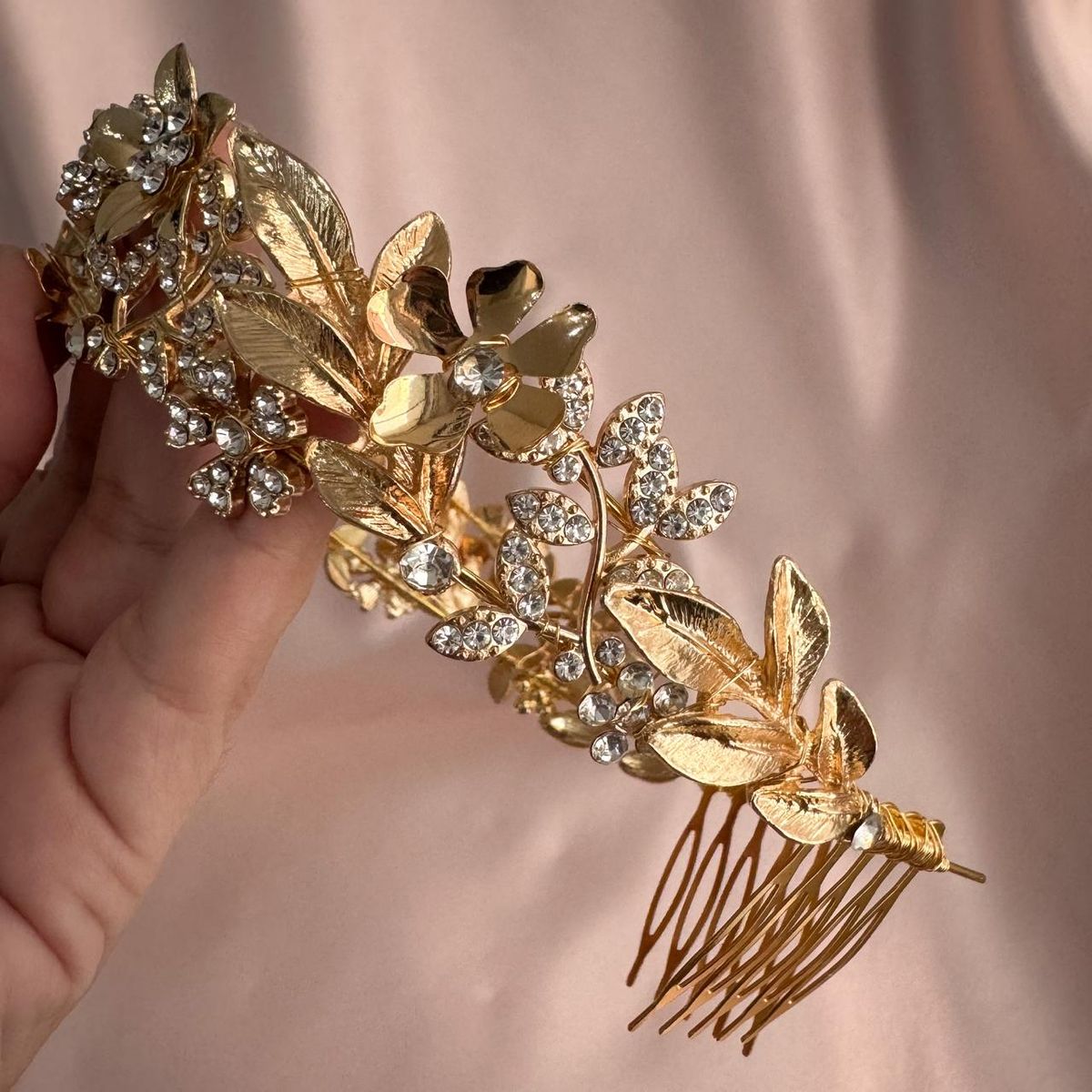 ANADE HANDMADE - CORONA TOCADO TIARA ACCESORIO PARA NOVIA