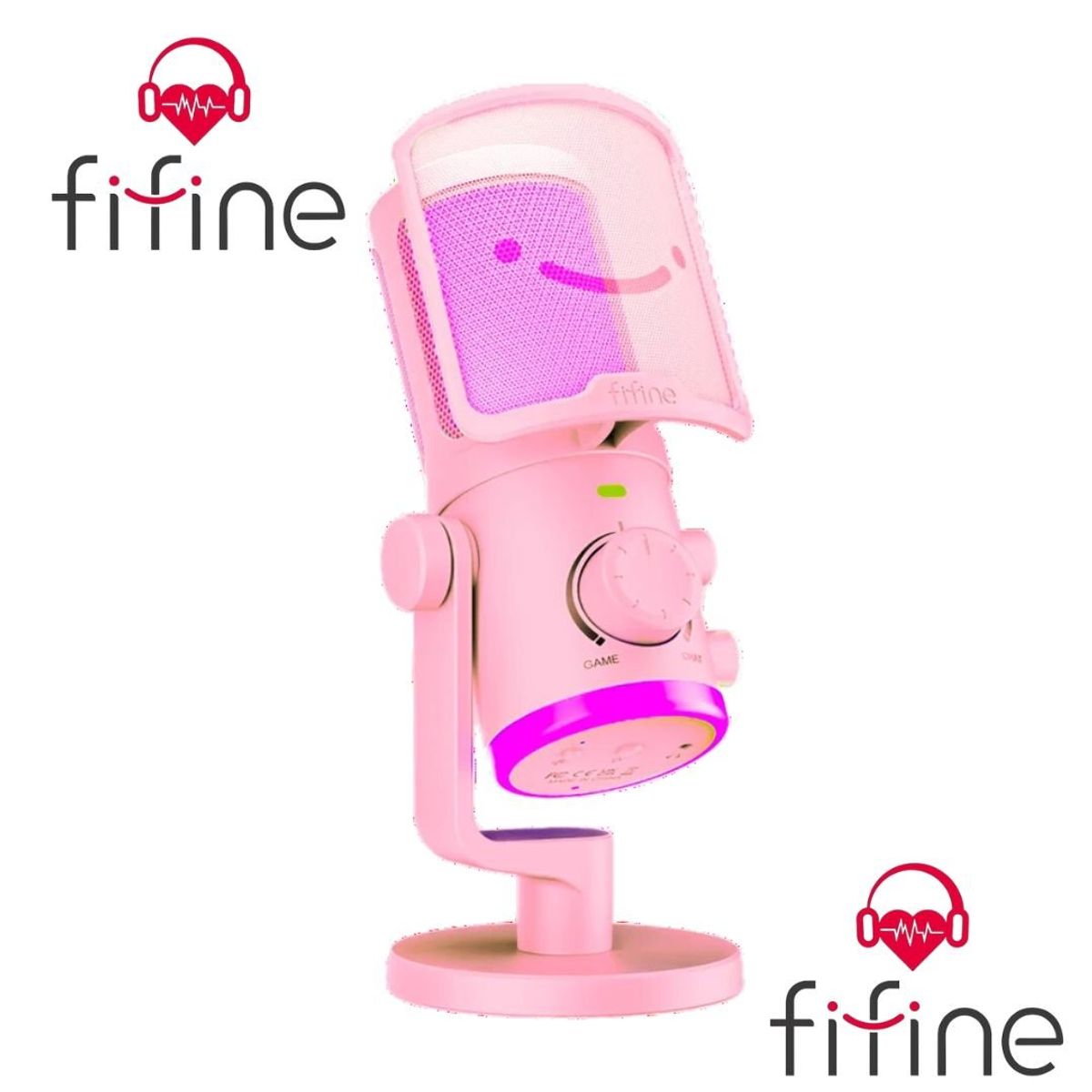 FIFINE - Micrófono Fifine AM6 PINK