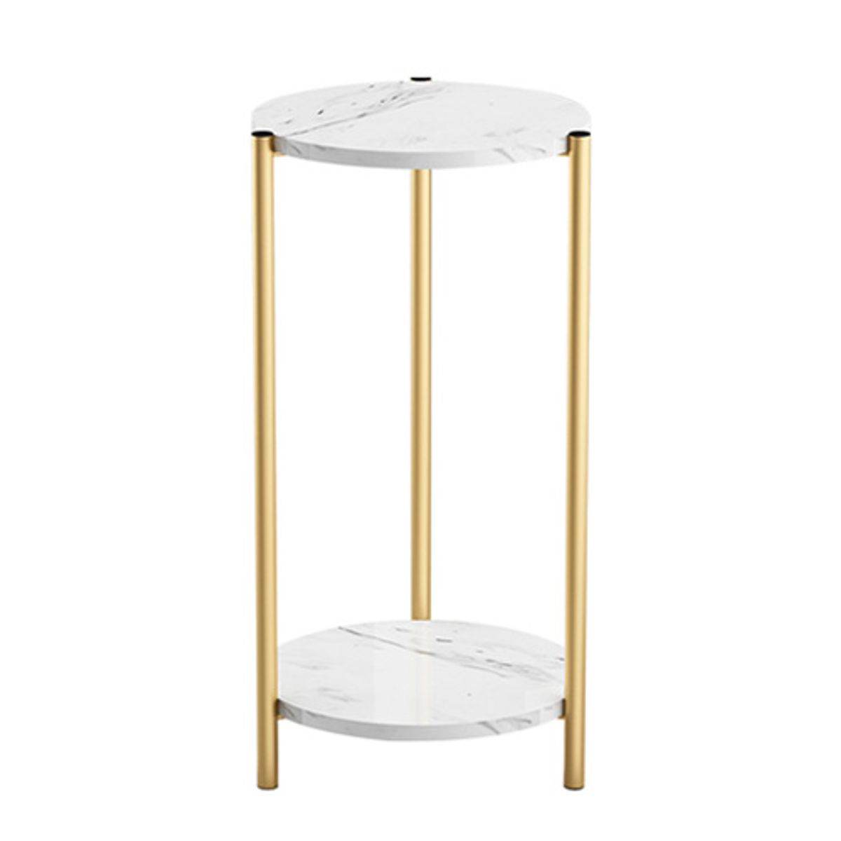 GENERICO - Mesa auxiliar Moderna y Elegante con Detalles tipo Mármol