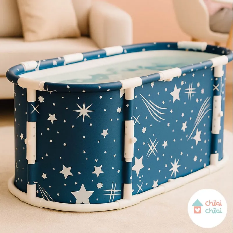 CHIBI CHIBI - Tina rectangular para niños - Azul