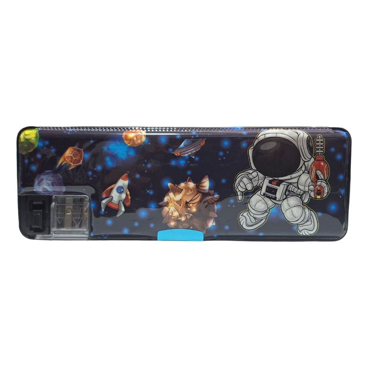 GENERICO - Cartuchera Astronauta Azul Imantada con Tajador