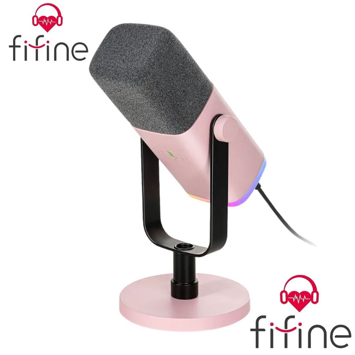 FIFINE - Micrófono Fifine AM8 PINK Dinámico