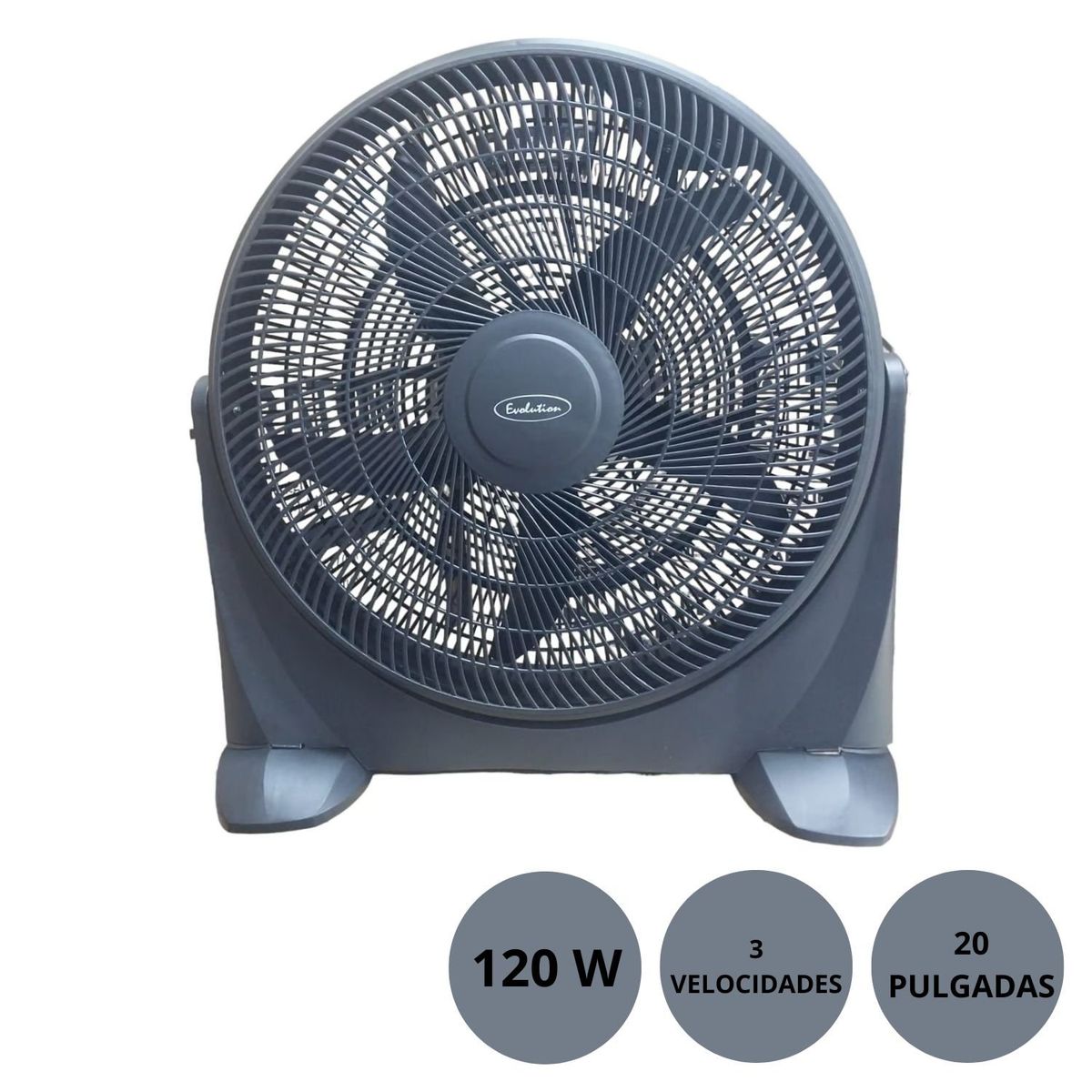EVOLUTION - Ventilador de Piso EVOLUTION EFF20 03 Velocidades 120 Watts
