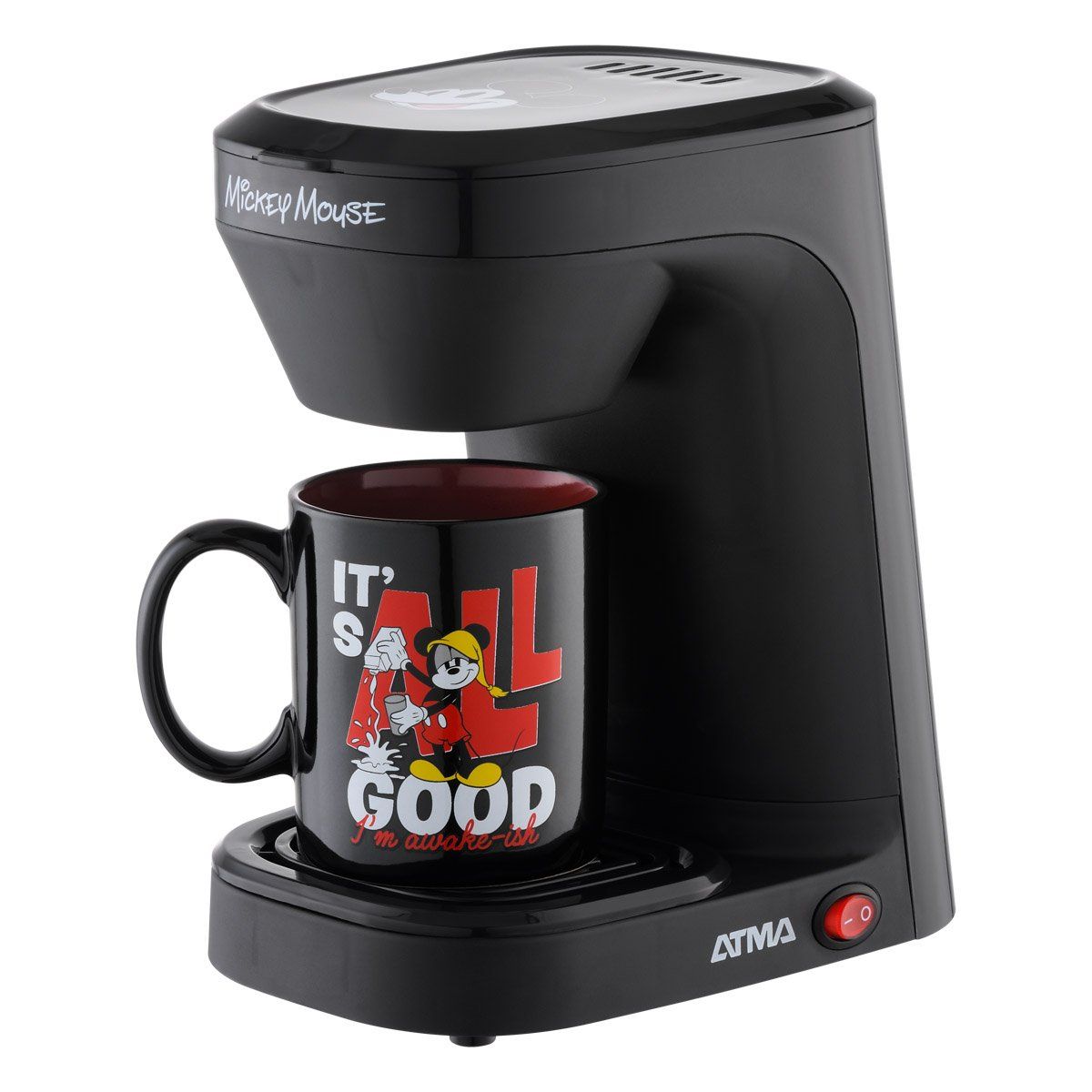 ATMA - Cafetera Eléctrica Atma Disney Caat8018pe Con Taza De Mickey