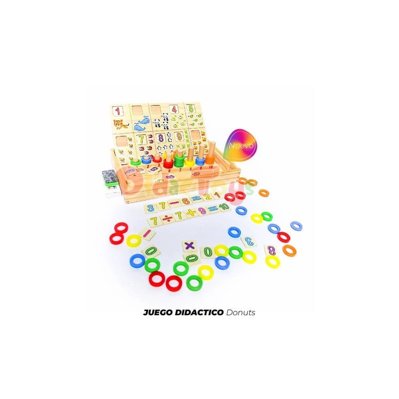 GENERICO - Juego Didáctico Donuts De Madera