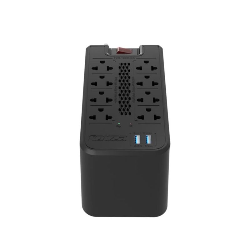 FORZA - Estabilizador Forza FVR-1222USB 1200VA/600W 8 Tomas 220V 2 USB
