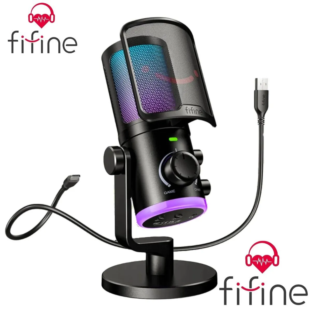 FIFINE - Micrófono Fifine AM6 Black