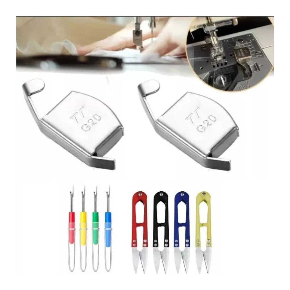 GENERICO - Guia Magnetica Tijera Piquetera Abreojal Para Máquina Coser