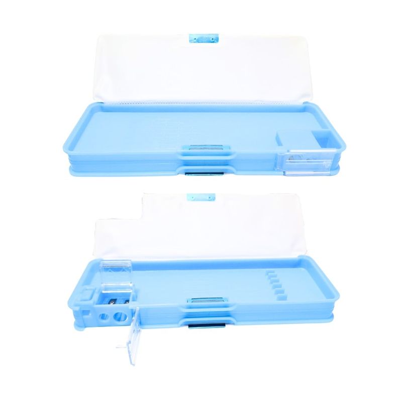 GENERICO - Cartuchera Oso Panda Celeste Imantada con Tajador