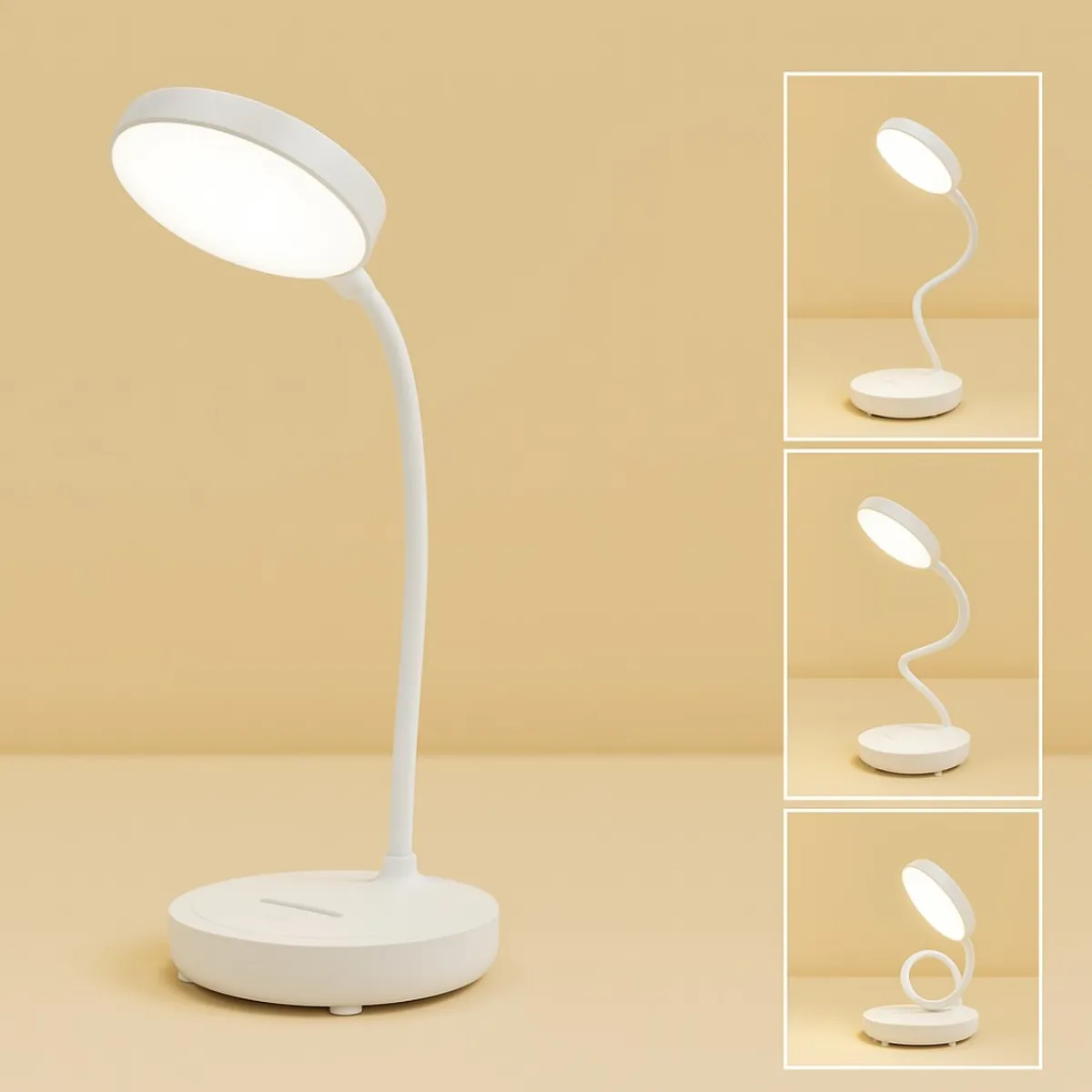 GENERICO - Lámpara Recargable de Escritorio Moderna con Luz Cálida Regulable  Decorativa y Funcional